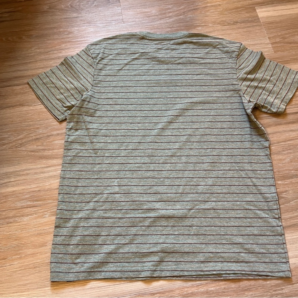 prAna Striped Short Sleeve Tee Green Size Small Casual Shirt men’s - Picture 2 of 6